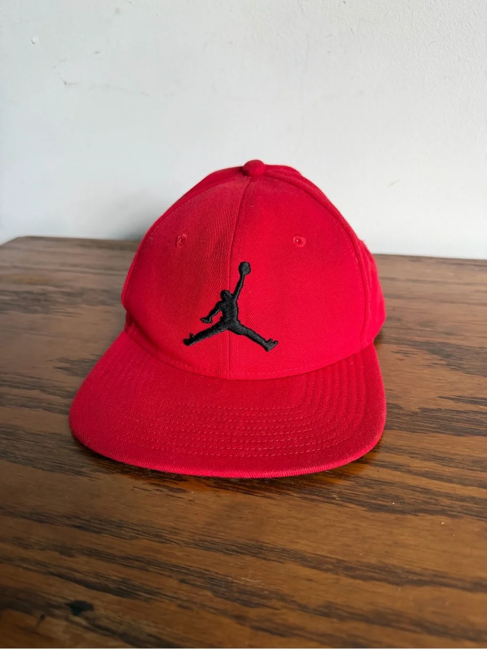 Jordan Kids Red Hat with Black Jumpman Logo